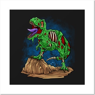 Zombie Dinosaur Posters and Art